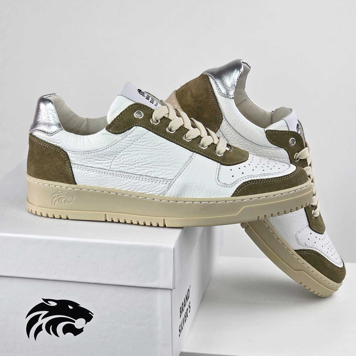 LEWIS PELLE BIANCO TAUPE ARGENTO