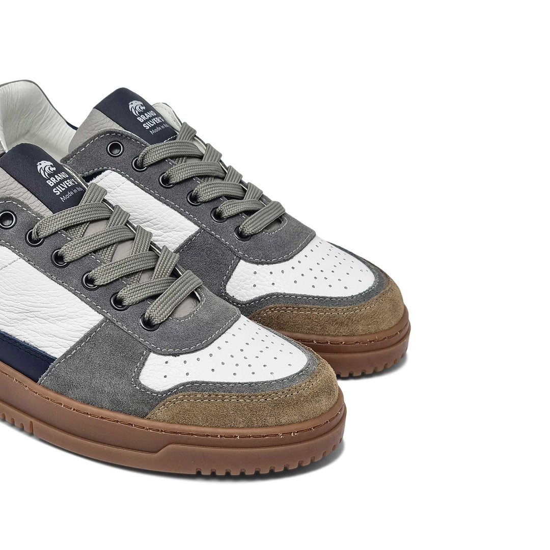 Lewis Suede Grigio Taupe Blu Navy