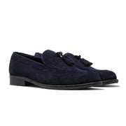 Mocassino Capri con Nappine Camoscio Blu