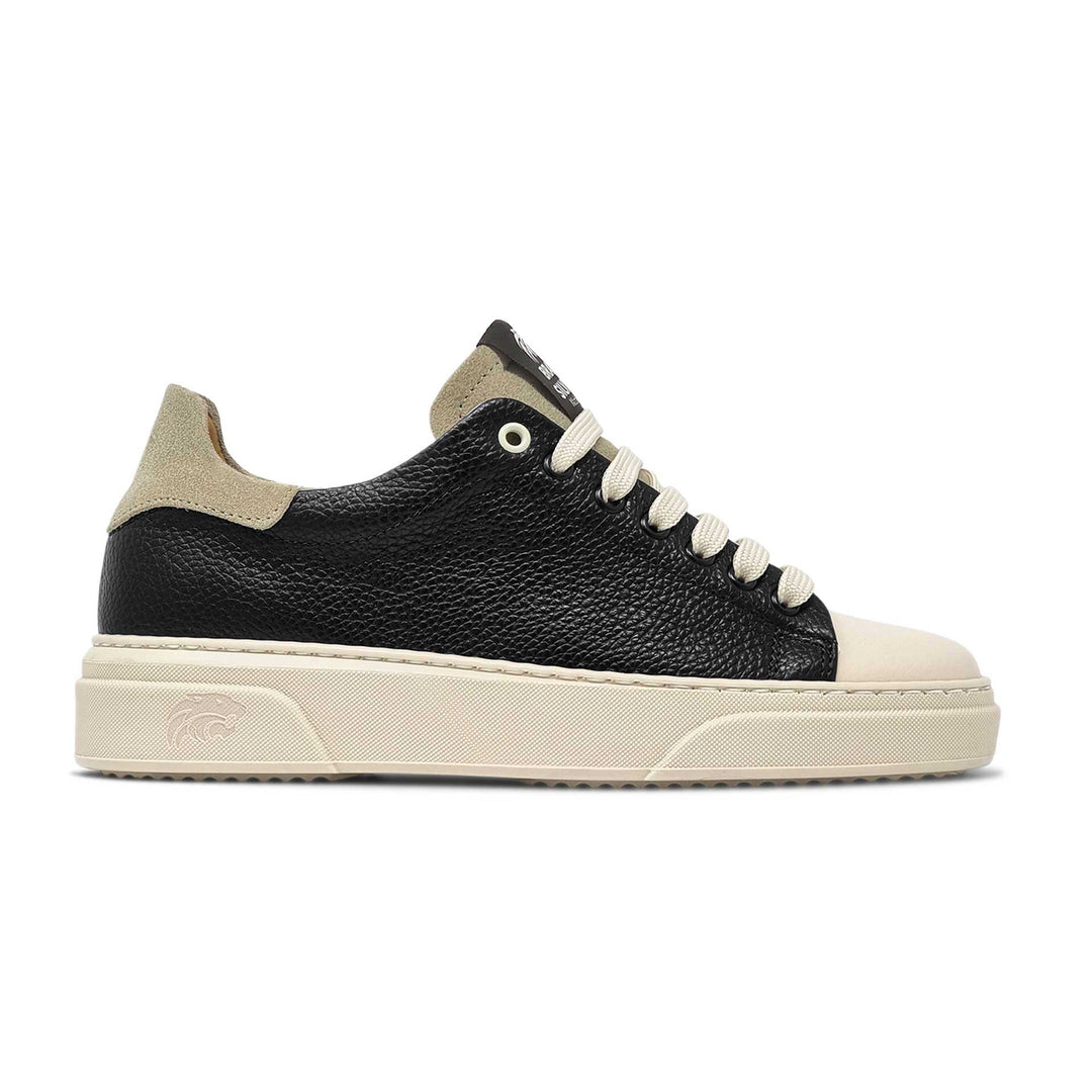 NEVADA IN BLACK BEIGE LEATHER
