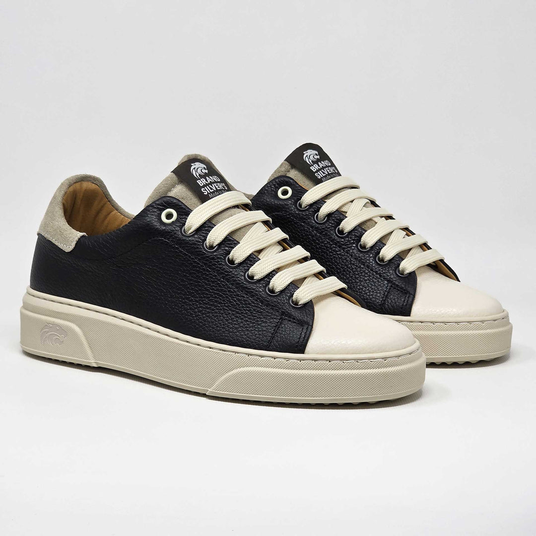 NEVADA IN BLACK BEIGE LEATHER