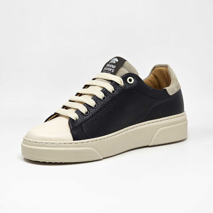 NEVADA IN BLACK BEIGE LEATHER