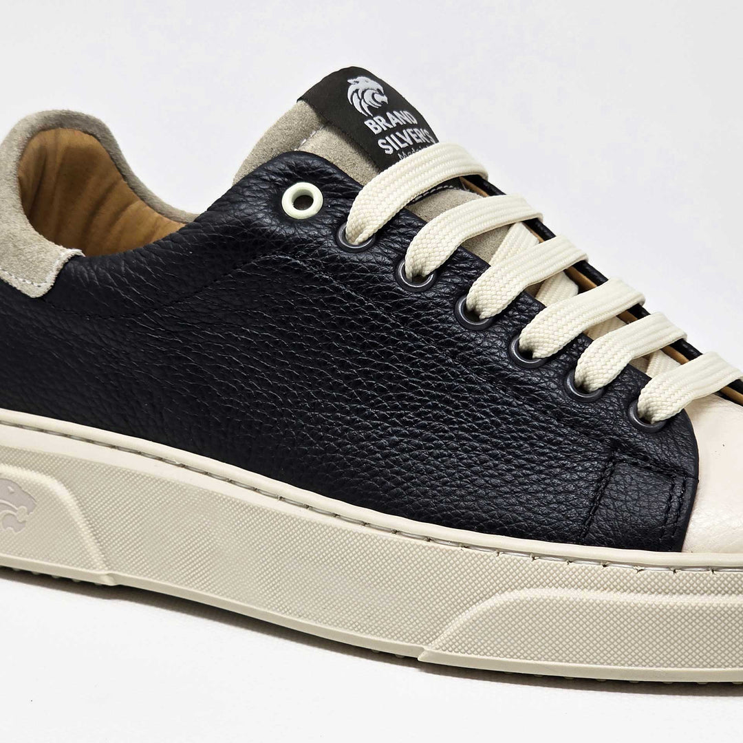 NEVADA IN BLACK BEIGE LEATHER