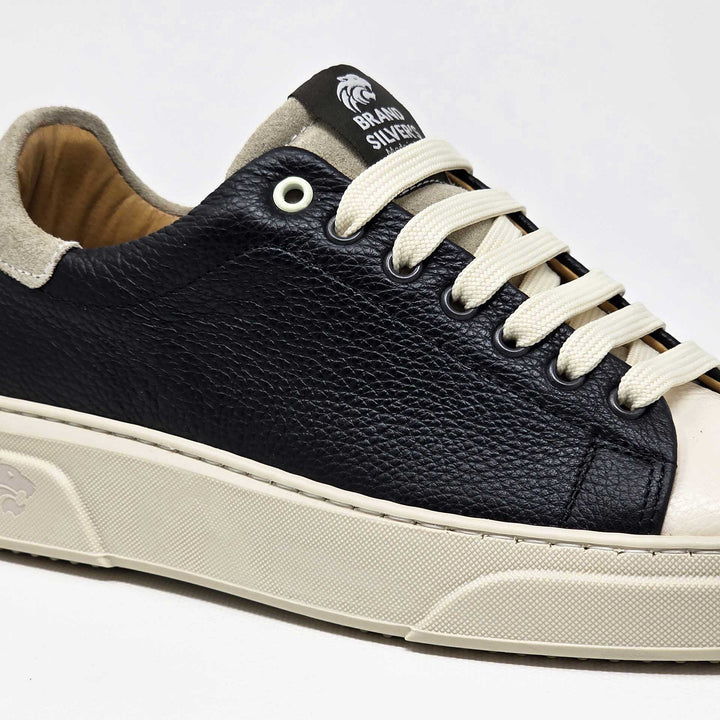 NEVADA IN BLACK BEIGE LEATHER