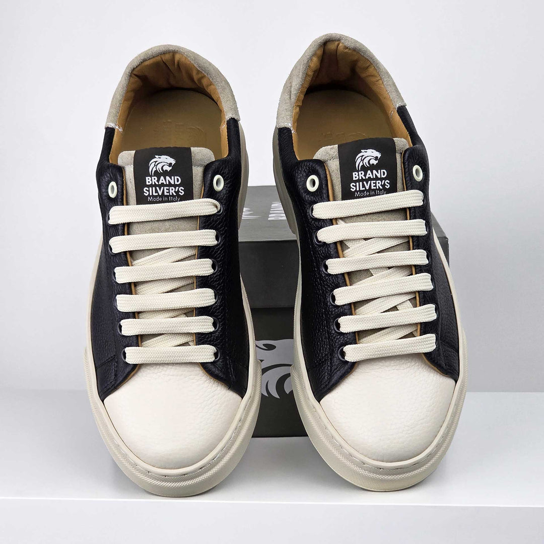 NEVADA IN BLACK BEIGE LEATHER