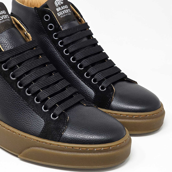 NEVADA BOOT PELLE NERO BLU CASTAGNA BEIGE