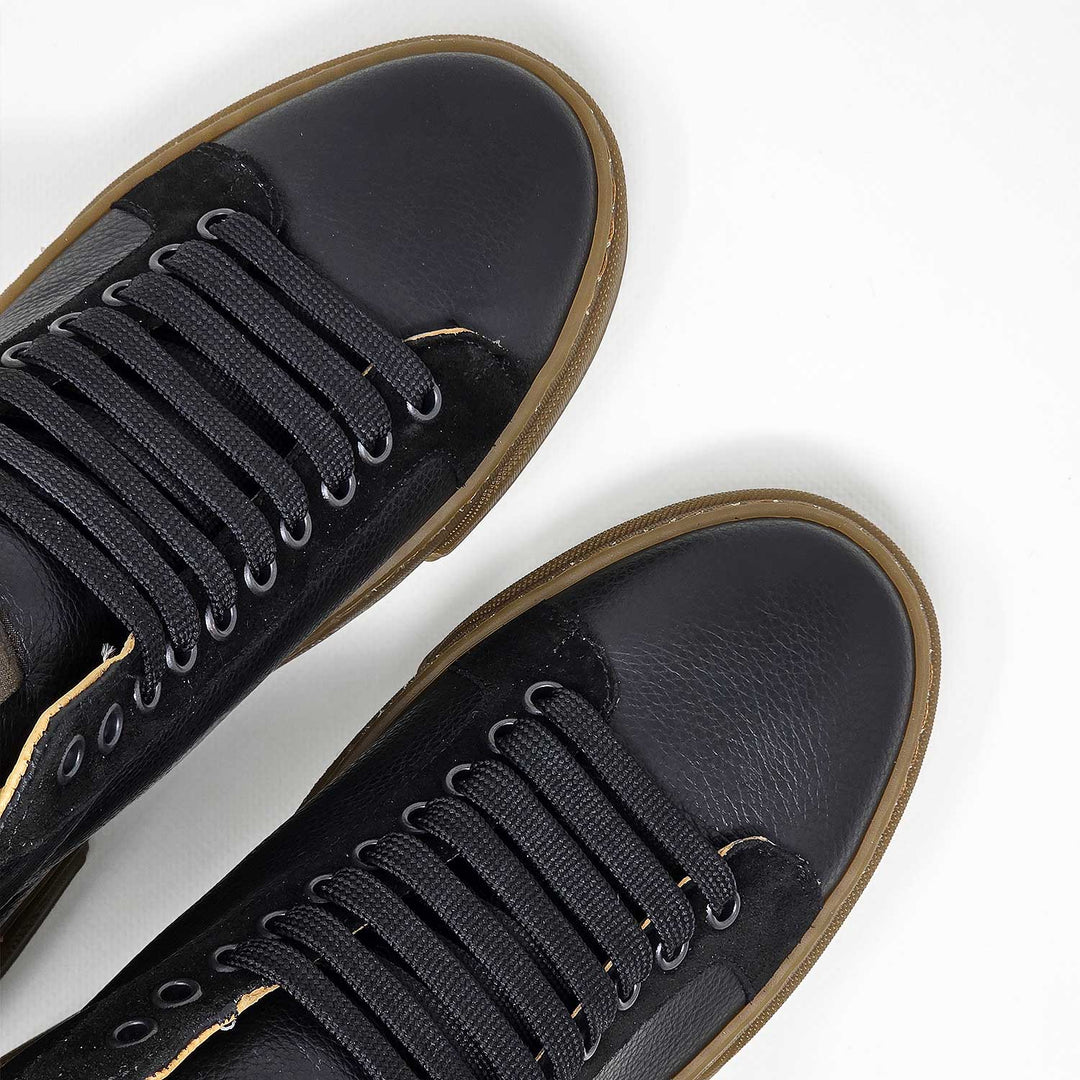 NEVADA BOOT PELLE NERO BLU CASTAGNA BEIGE