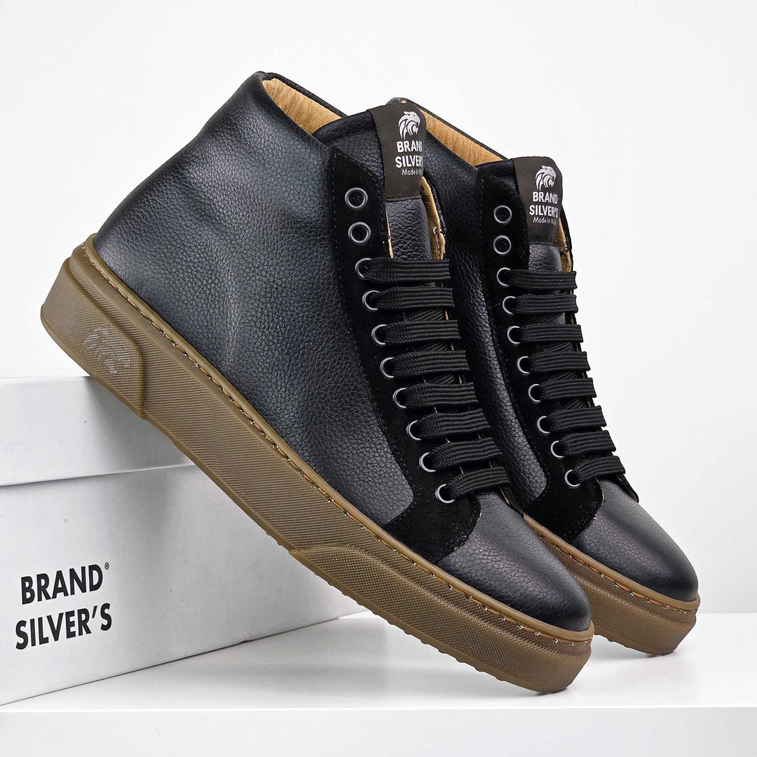 NEVADA BOOT PELLE NERO BLU CASTAGNA BEIGE