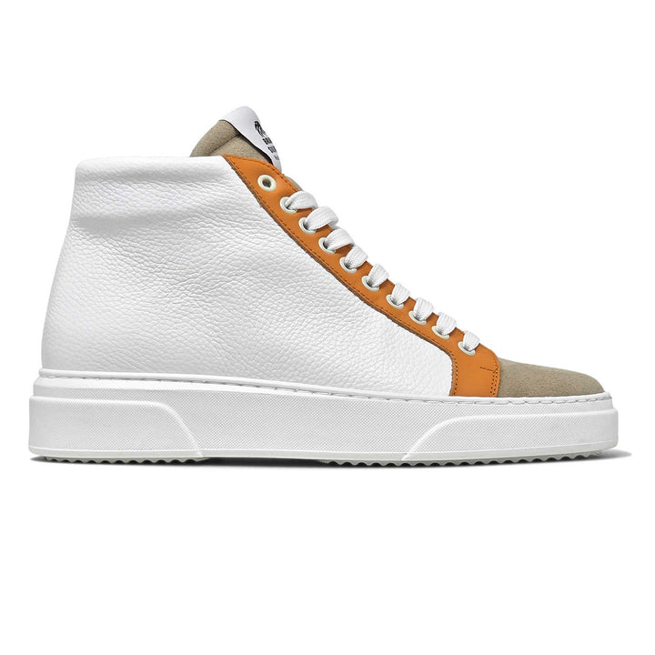 NEVADA BOOT PELLE BIANCA BEIGE ARANCIONE