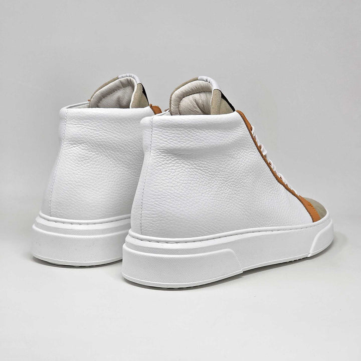 NEVADA BOOT PELLE BIANCA BEIGE ARANCIONE