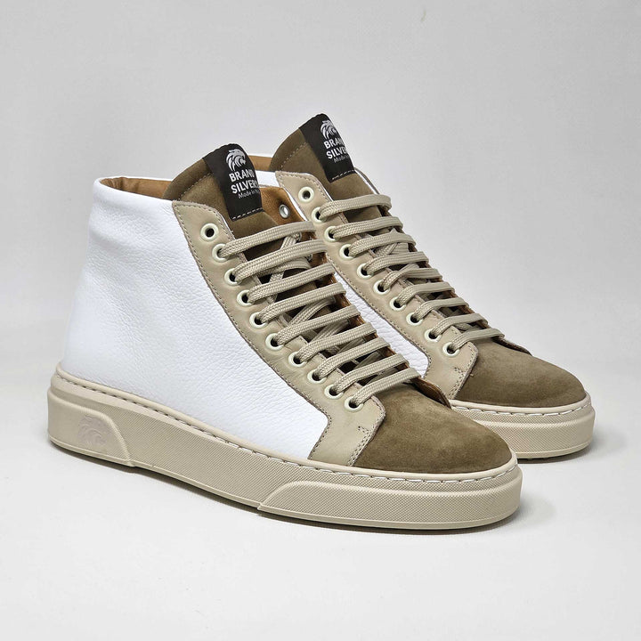 NEVADA BOOT PELLE BIANCA TAUPE BEIGE