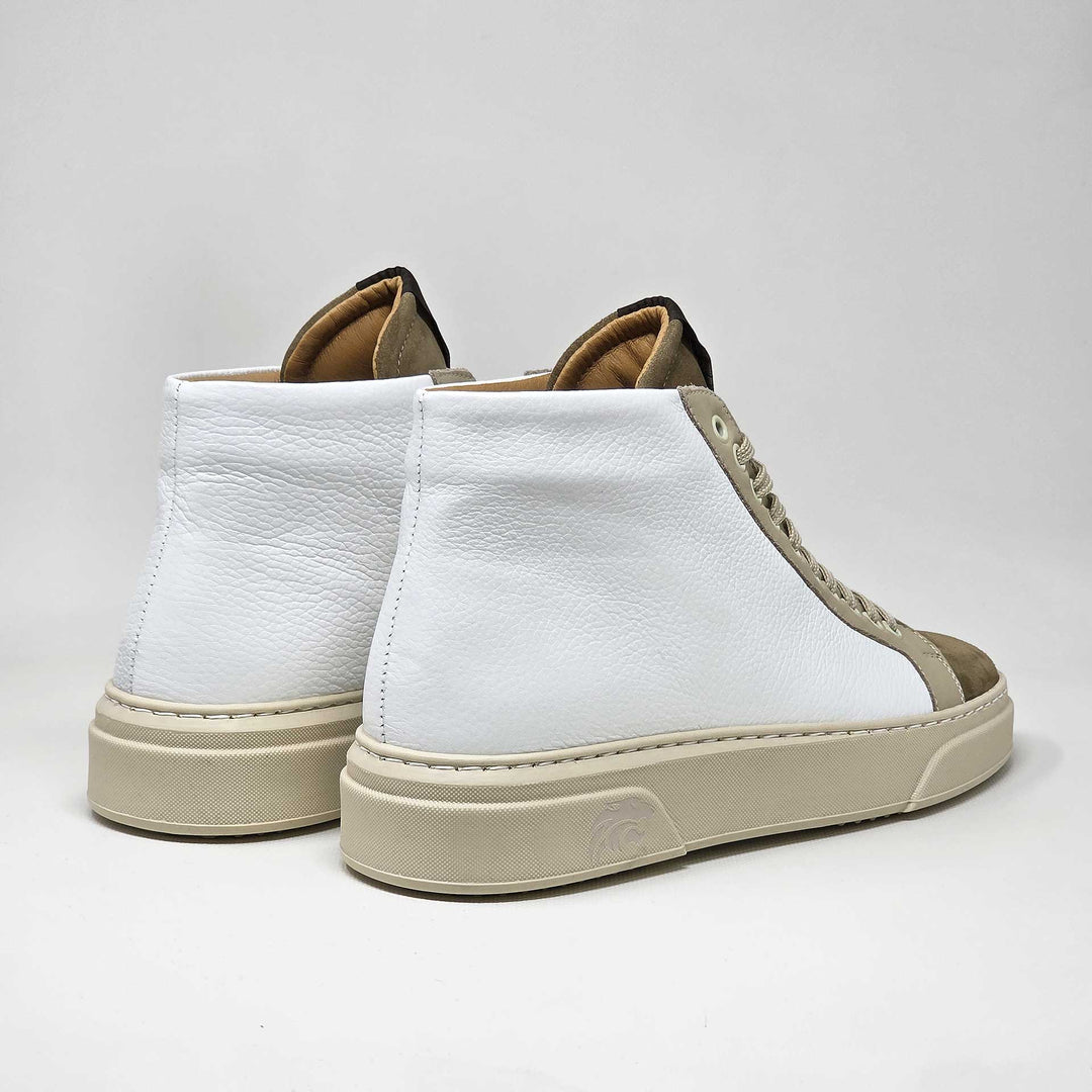 NEVADA BOOT PELLE BIANCA TAUPE BEIGE