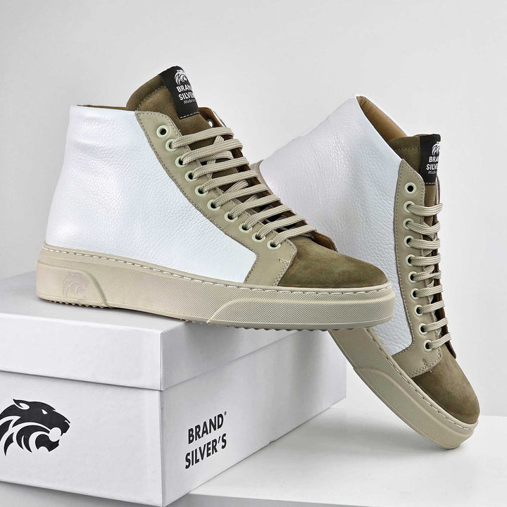 NEVADA BOOT PELLE BIANCA TAUPE BEIGE