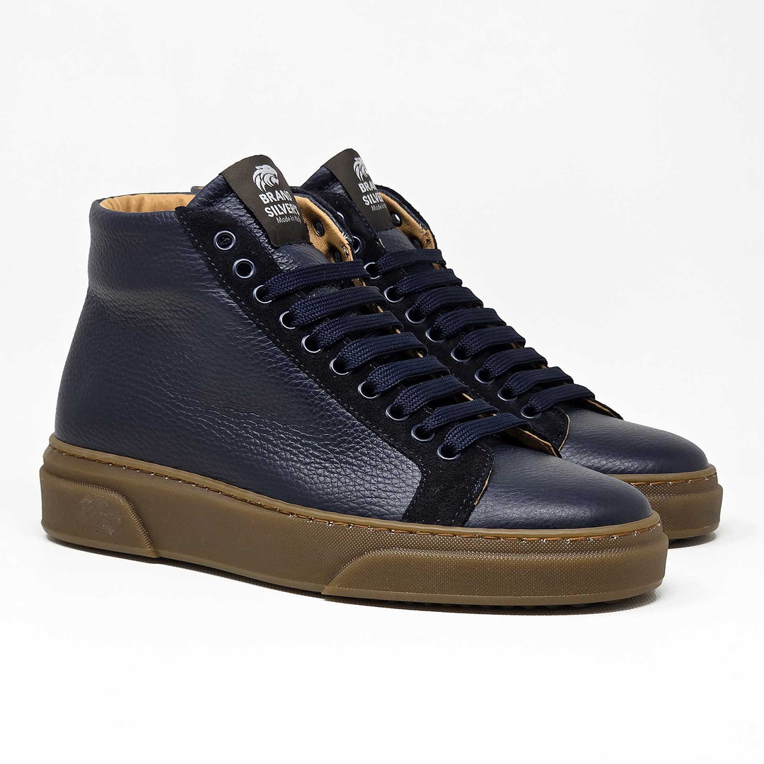 NEVADA BOOT PELLE NERO BLU CASTAGNA BEIGE
