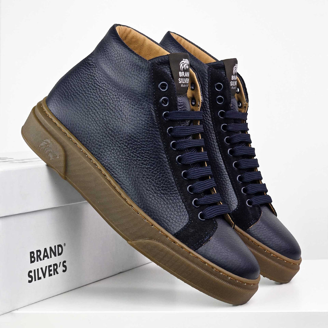 NEVADA BOOT PELLE NERO BLU CASTAGNA BEIGE