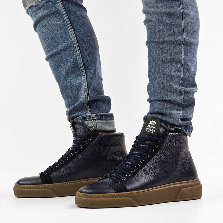 NEVADA BOOT PELLE NERO BLU CASTAGNA BEIGE