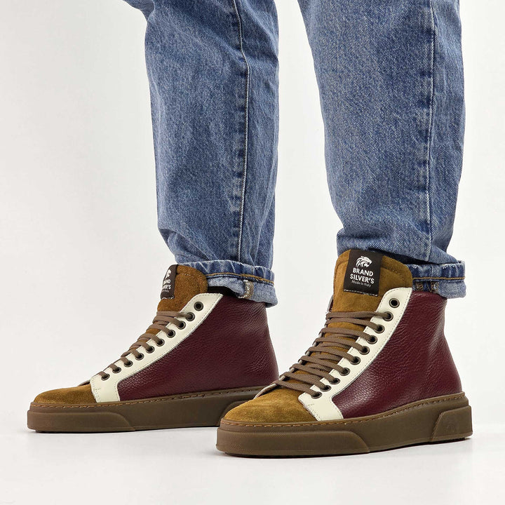 NEVADA BOOT PELLE BORDEAUX CUOIO LATTE