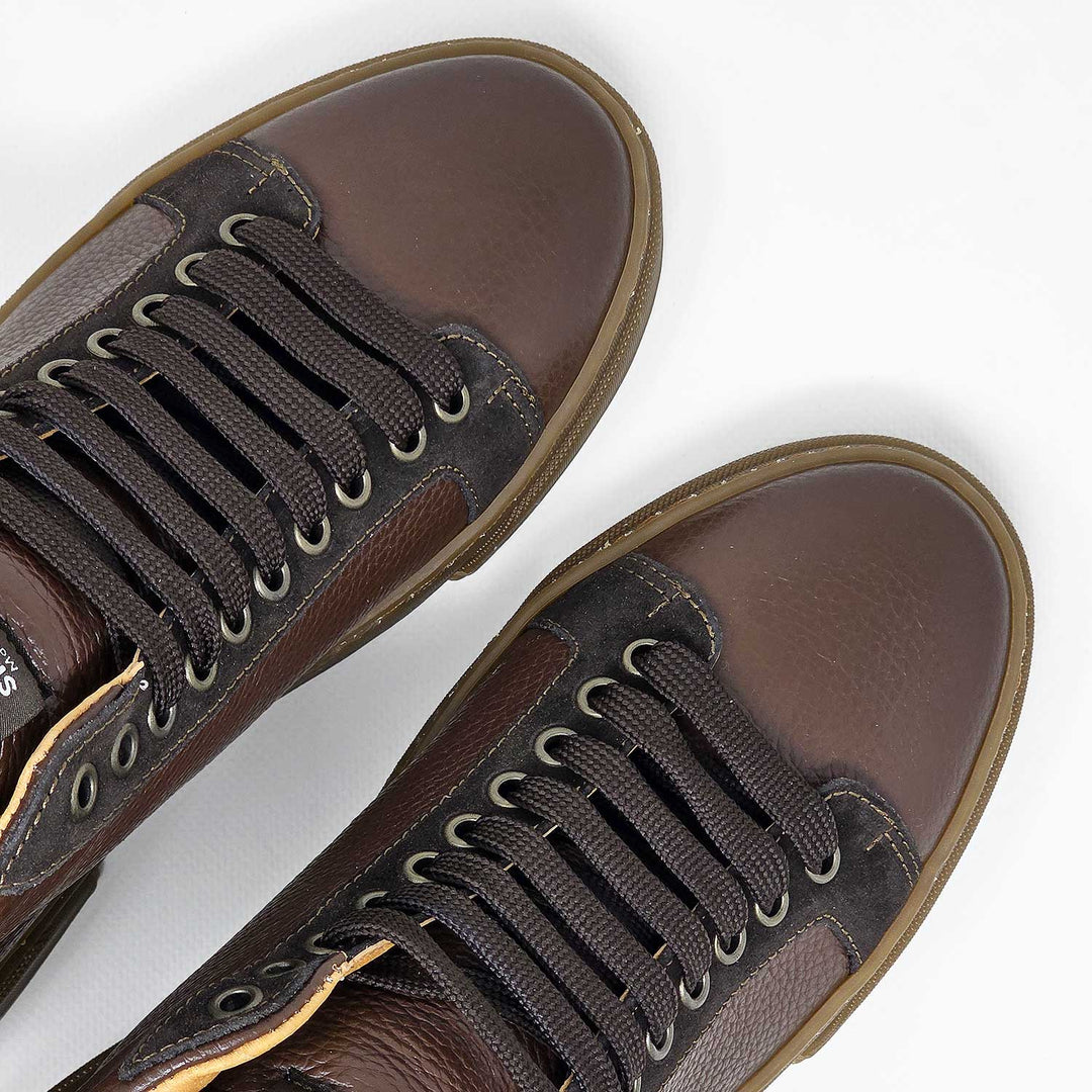 NEVADA BOOT PELLE NERO BLU CASTAGNA BEIGE