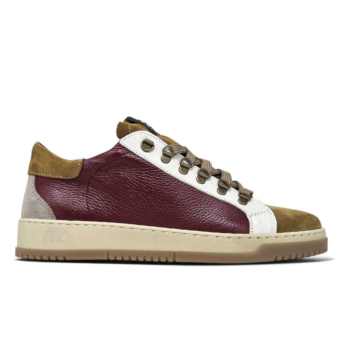Paul star — Sneaker in pelle bordeaux