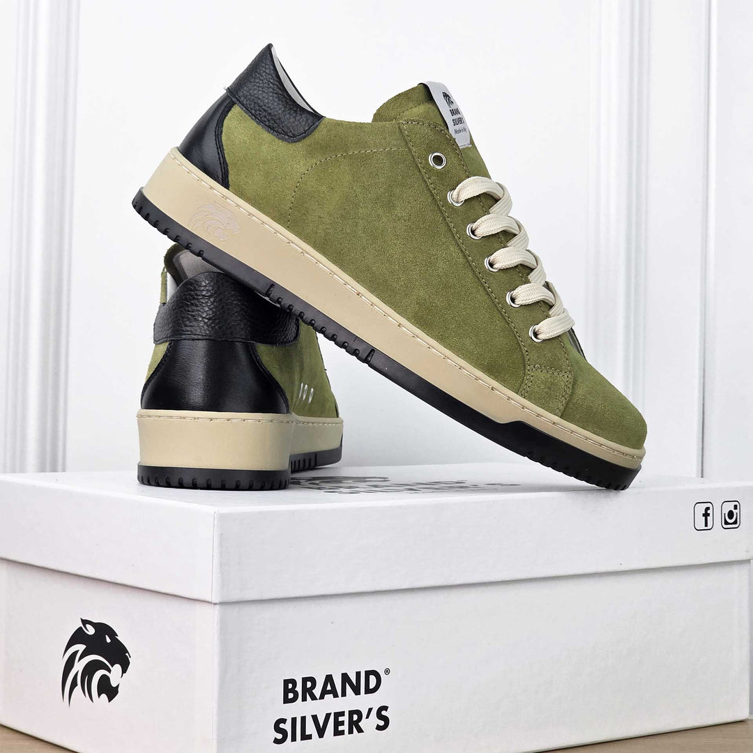 PAUL STAR CAMOSCIO VERDE KIWI PELLE NERO