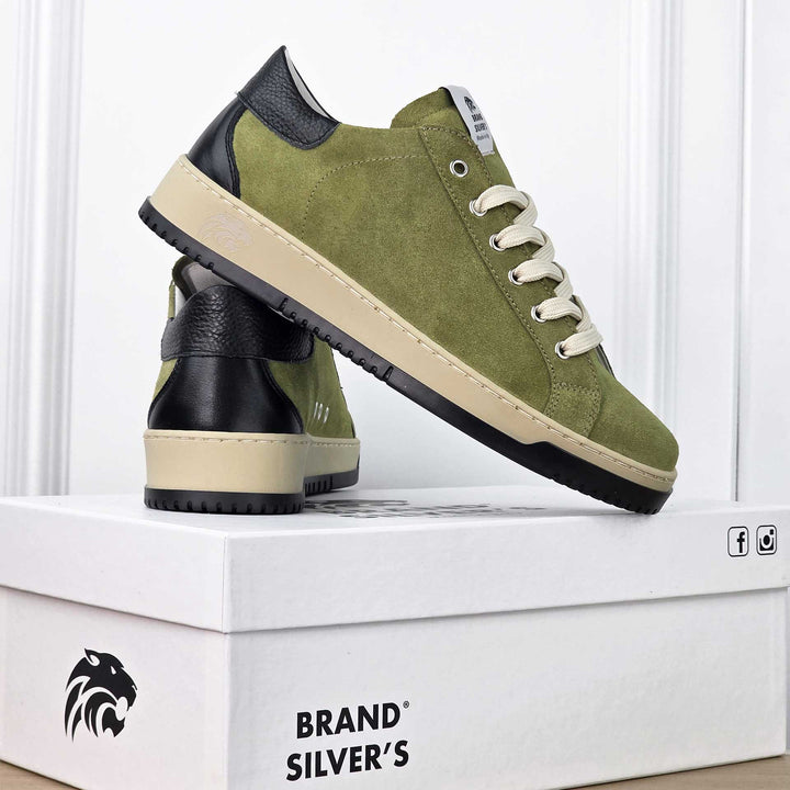 PAUL STAR CAMOSCIO VERDE KIWI PELLE NERO
