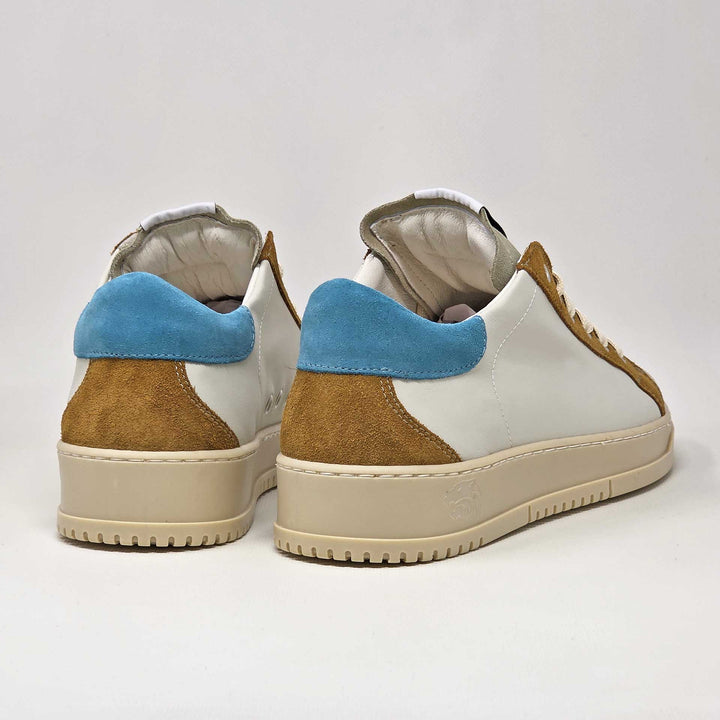 PAUL PELLE BEIGE CUOIO AZZURRO