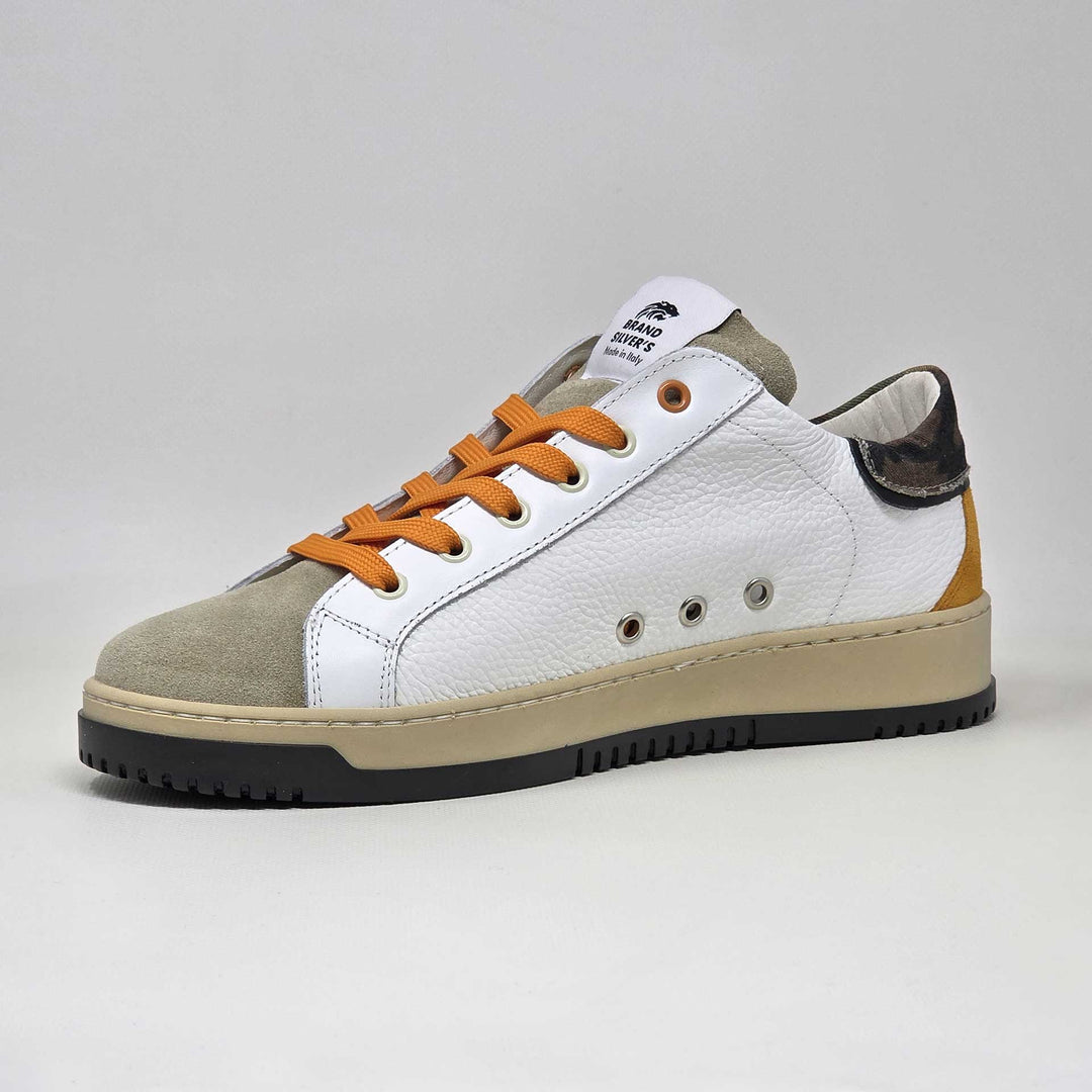 PAUL STAR PELLE BIANCO BEIGE CAMOUFLAGE ARANCIONE