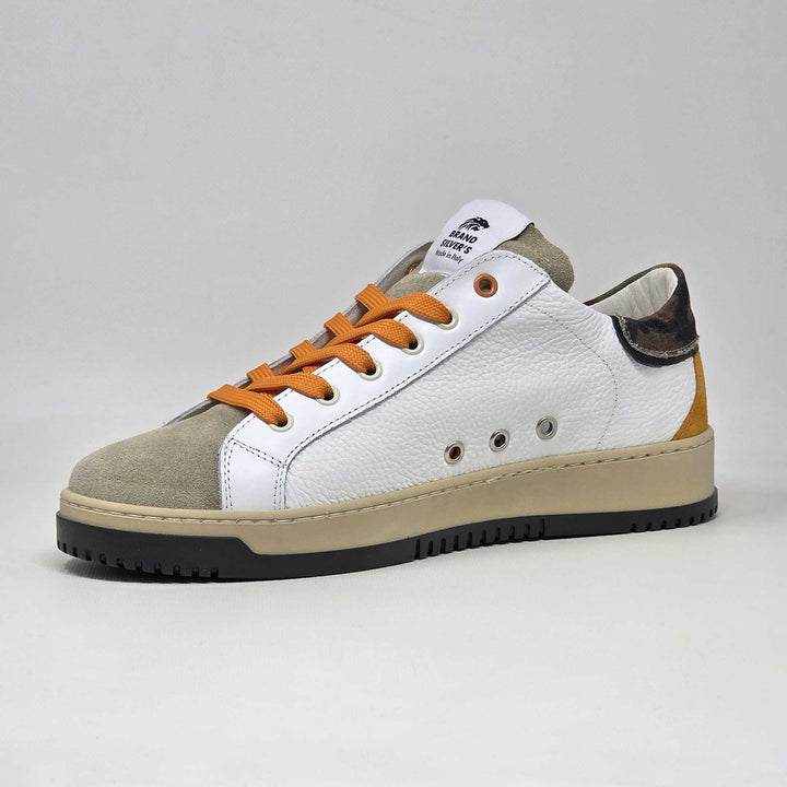 PAUL STAR PELLE BIANCO BEIGE CAMOUFLAGE ARANCIONE