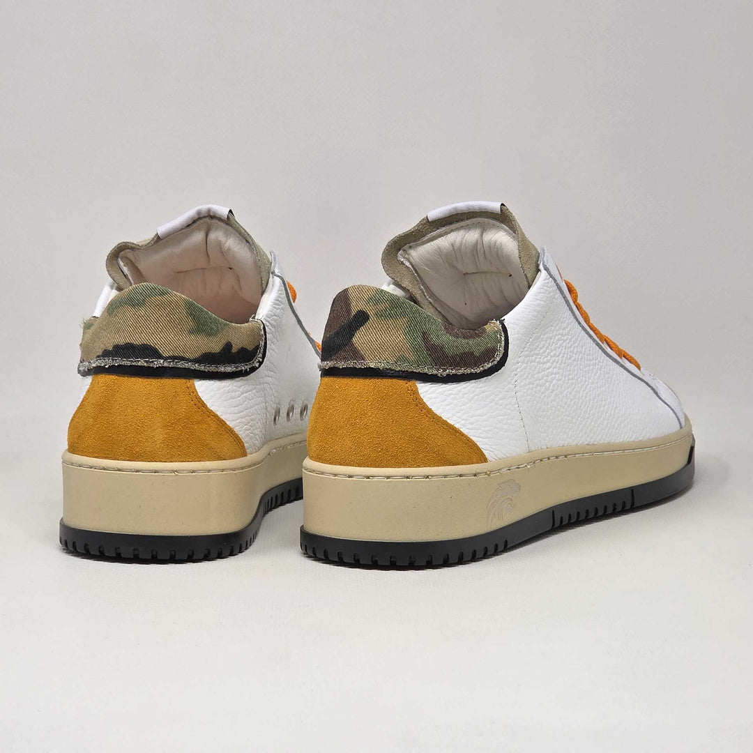 PAUL STAR PELLE BIANCO BEIGE CAMOUFLAGE ARANCIONE