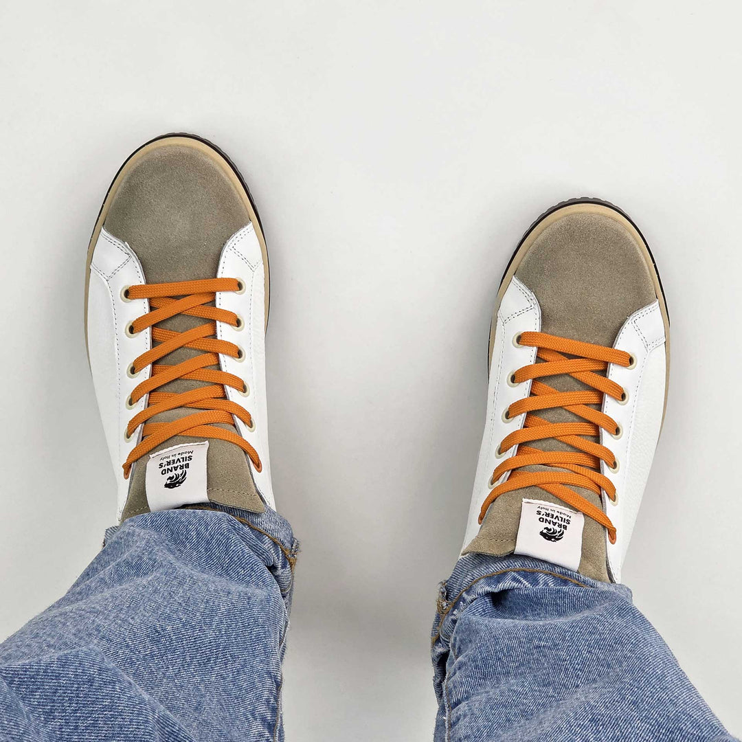 PAUL STAR PELLE BIANCO BEIGE CAMOUFLAGE ARANCIONE