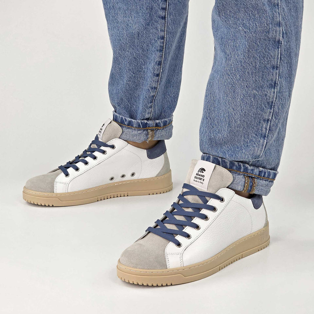 PAUL PELLE BIANCO CAMOSCIO JEANS
