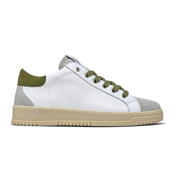 PAUL PELLE BIANCO CAMOSCIO VERDE PESTO