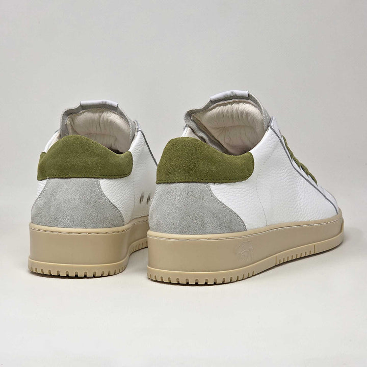 PAUL PELLE BIANCO CAMOSCIO VERDE PESTO