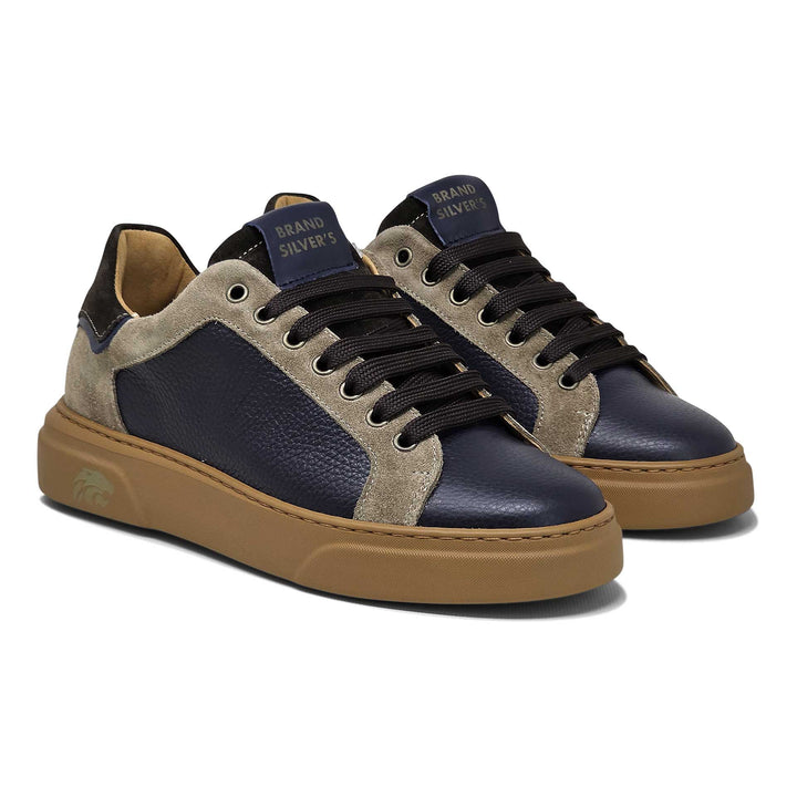 Siena — Sneaker in pelle blu navy