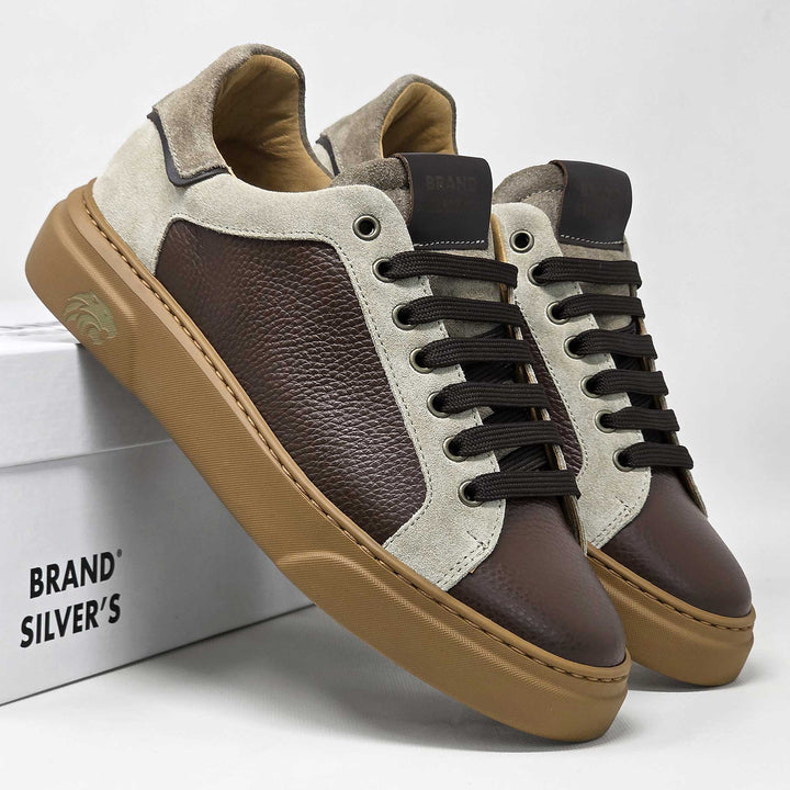 Siena — Sneaker in pelle castagna