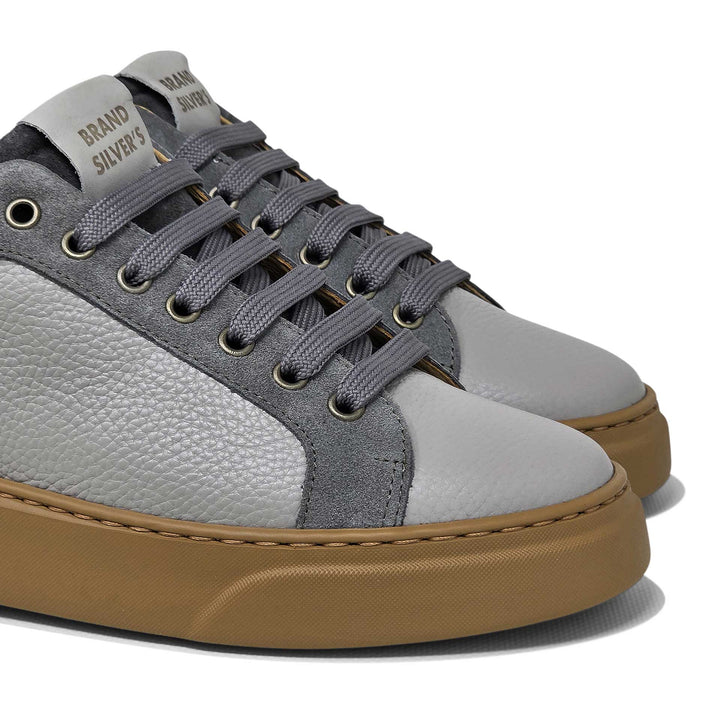 Siena — Sneaker in pelle grigio mix
