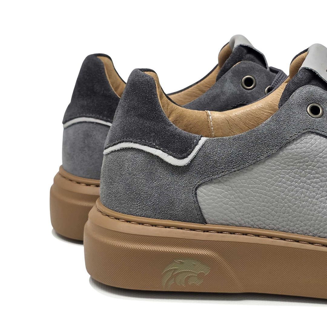 Siena — Sneaker in pelle grigio mix
