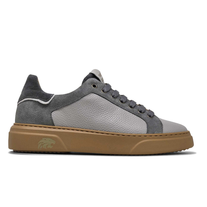 Siena — Mixed grey leather sneakers
