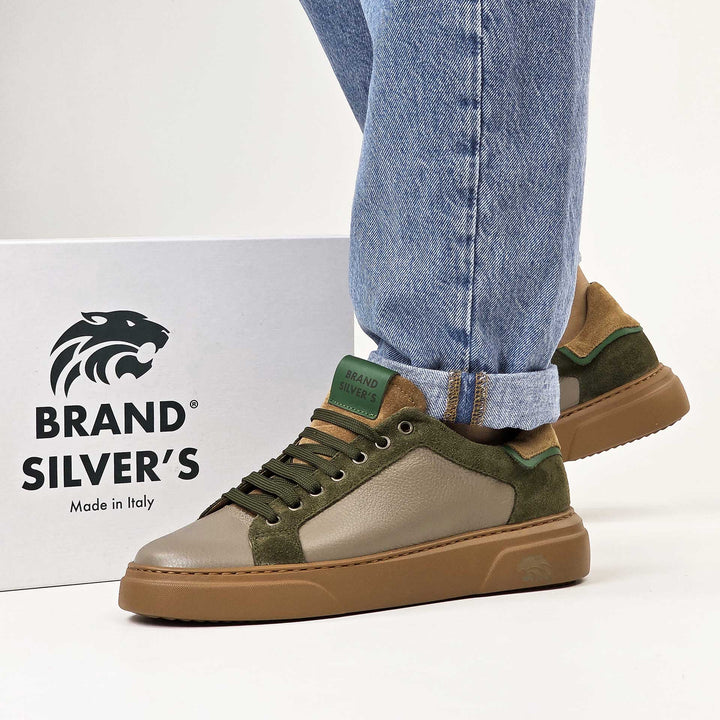 Siena — Sneaker in pelle taupe
