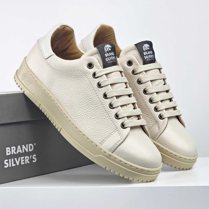 VALENCIA IN MILK GREY BROWN LEATHER