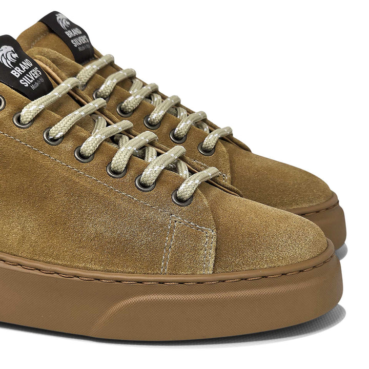 Torino ambra — Sneaker in camoscio delavè