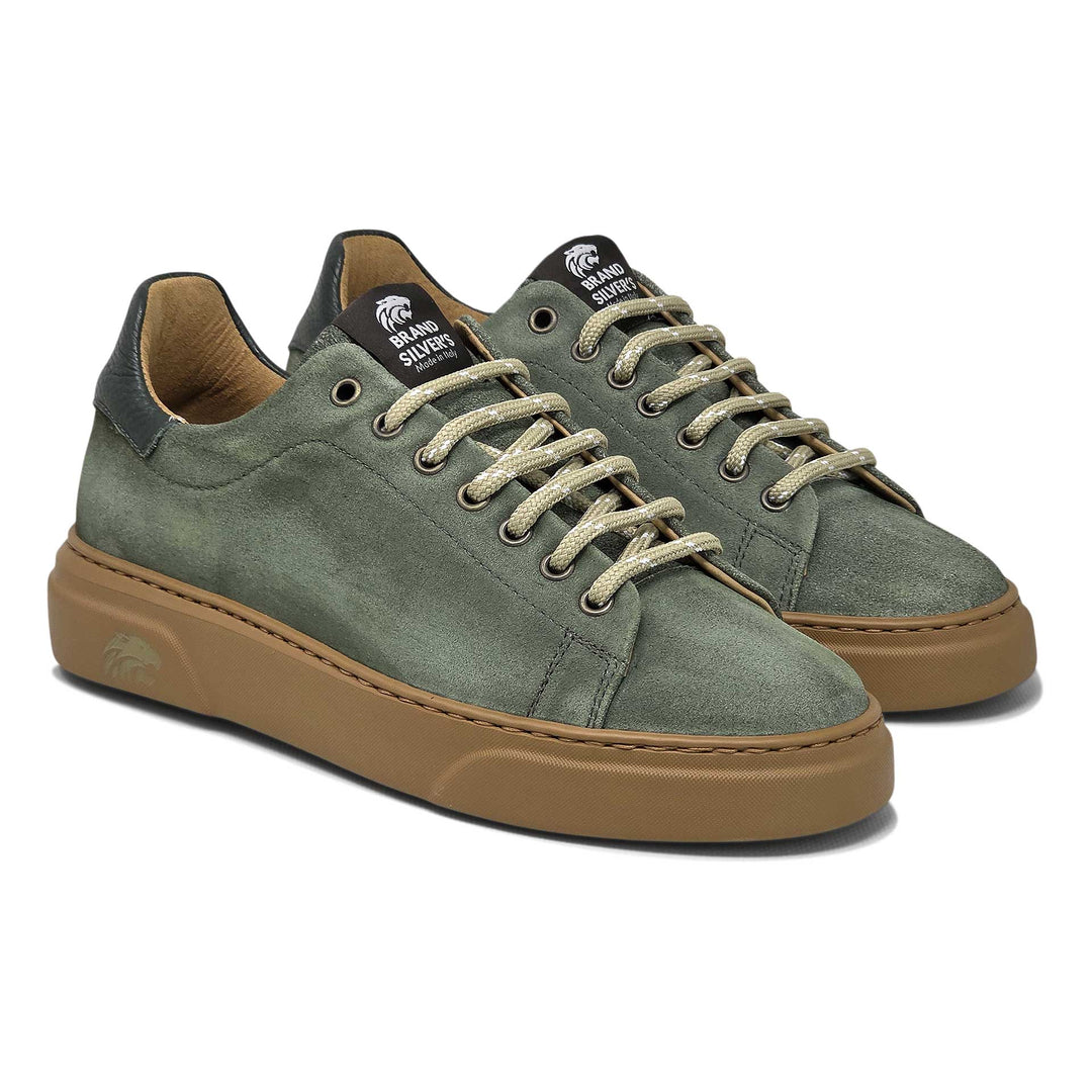 Torino ambra — Sneaker in camoscio delavè