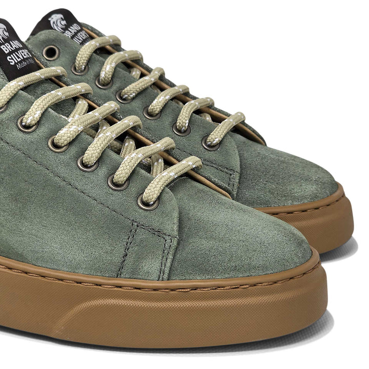 Torino ambra — Sneaker in camoscio delavè