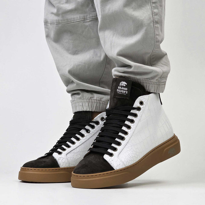 Trento Cocco — Sneaker in pelle e camoscio