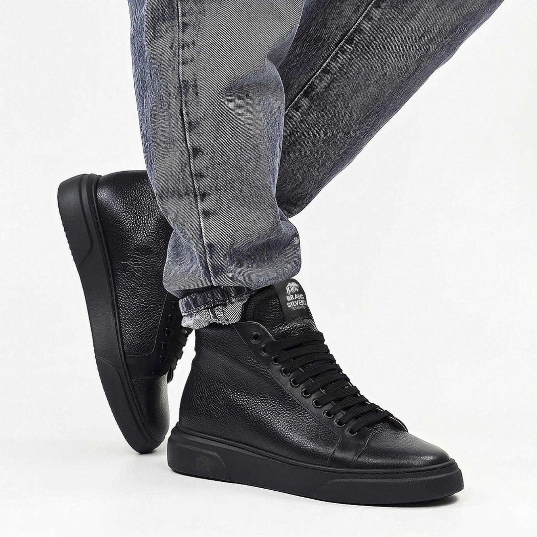 Trento — Sneaker in pelle Total Black