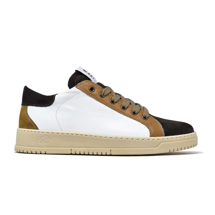 VALENCIA IN WHITE DARK BROWN LEATHER