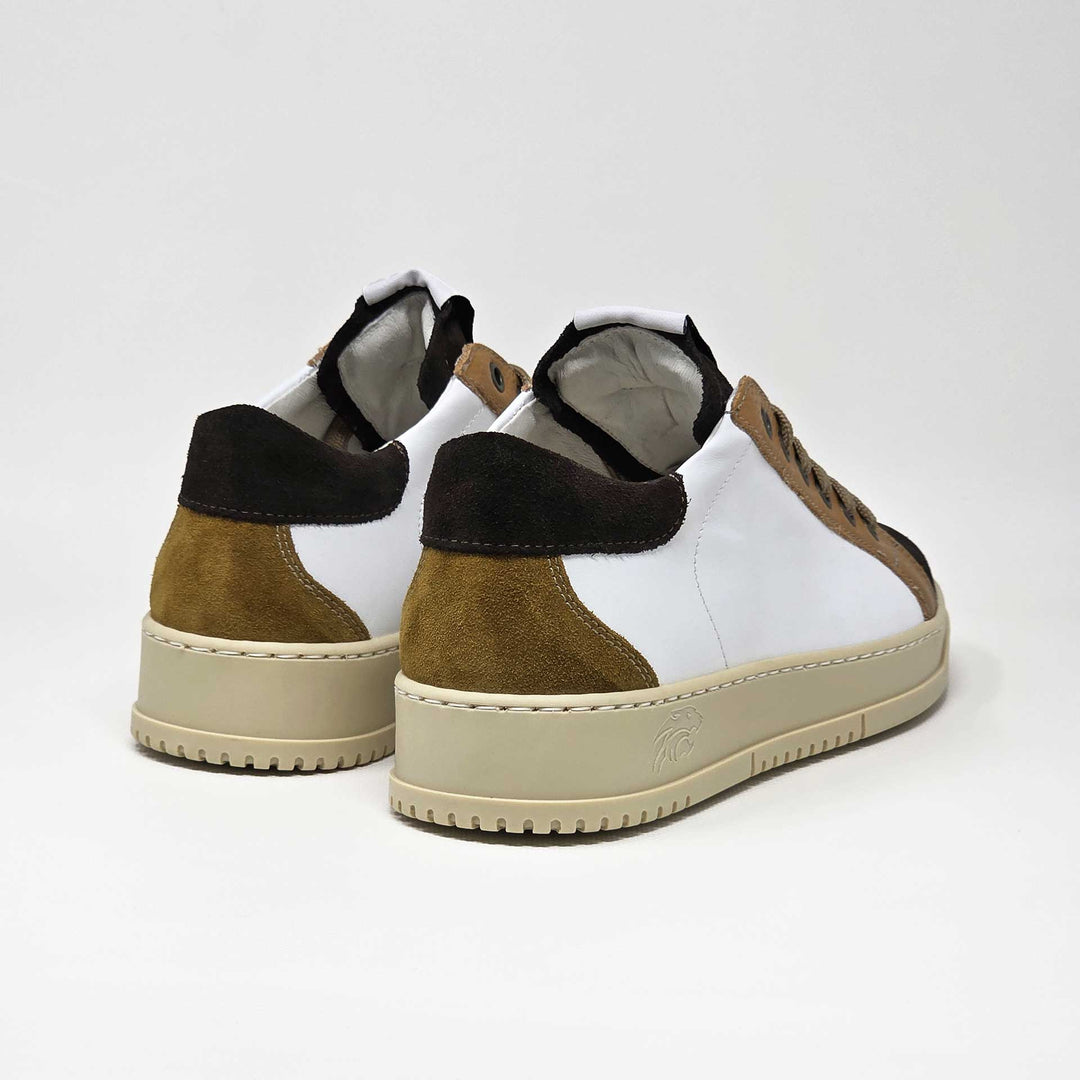 VALENCIA IN WHITE DARK BROWN LEATHER