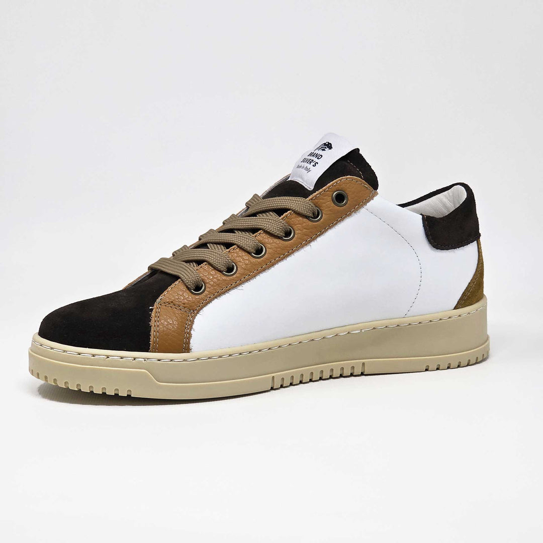 VALENCIA IN WHITE DARK BROWN LEATHER
