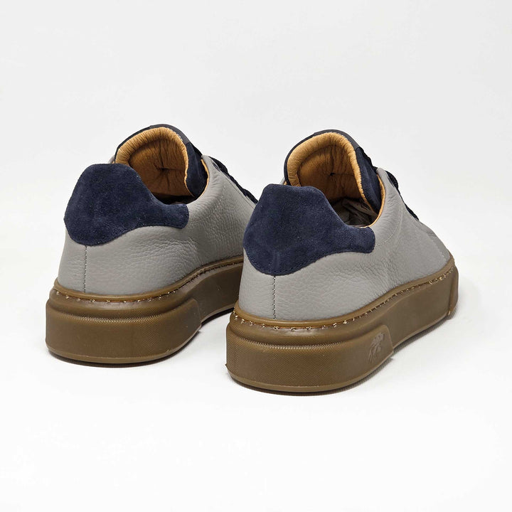 NEVADA IN PELLE GRIGIO BLU NAVY