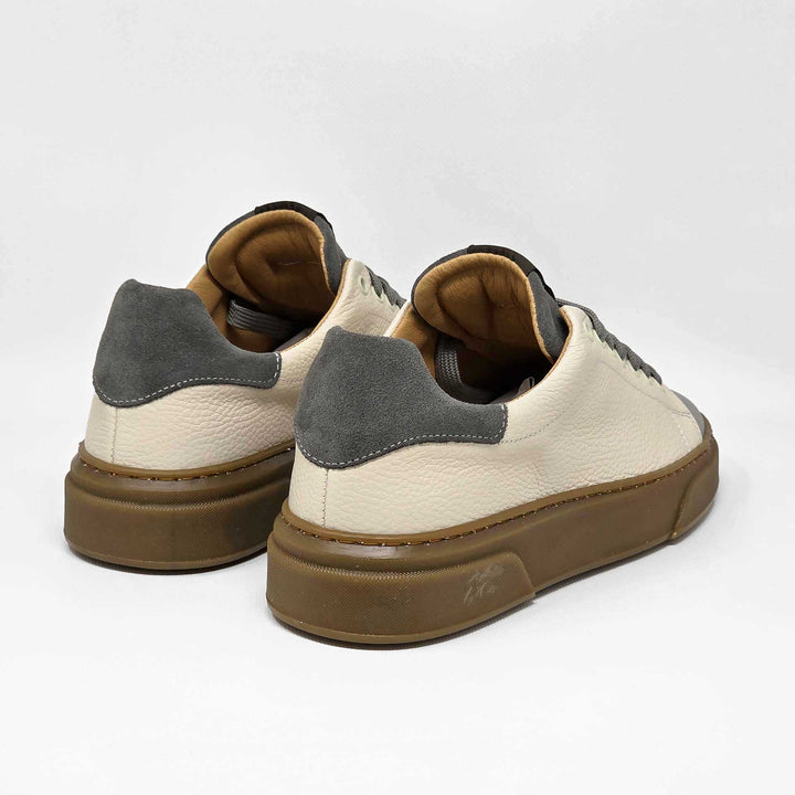 NEVADA IN BEIGE GREY LEATHER